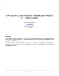 RPA: Tool for Liquid Propellant Rocket Engine Analysis. C++ Implementation (E-Book)