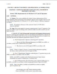 Configuration Deviation List (CDL) and Minimum Equipment List (MEL)