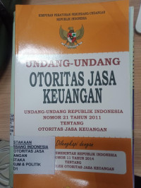 Image of UNDANG-UNDANG OTORITAS JASA KEUANGAN