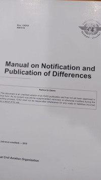 DOC 10055 AN/518 MANUAL ON NOTIFICATION AND PUBLICATIONOF DIFFERENCES