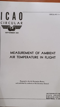 CIRCULAR 11-AN/9 MEASUREMENT OF AMBIENT AIR TEMPERATURE IN FLIGHT