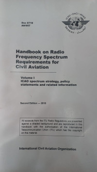handbook of radio frequency spectrum requirements for civil aviation DOC 9718 AN/957