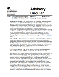 AC 60-28 - English Language Skill Standards required by 14 CFR Parts 61, 63 and 65