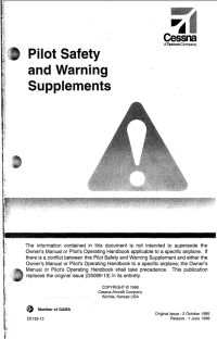 Pilot Safety and Warning Supplements