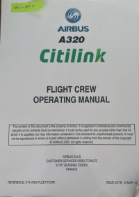 AIRBUS A320 CITILINK FLIGHT CREW MANUAL OPERATING