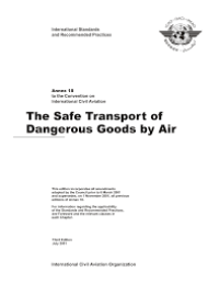 Image of ANNEX 18 THE SAFE TRANSPORT OF DANGEROUS GOODS BY AIR