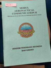Image of MODUL AERONAUTICAL COMMUNICATION II