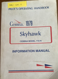 Image of PILOT OPERATING HANDBOOK CESSNA 1979